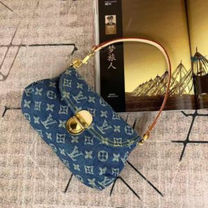 LOUIS VUITTON MONOGRAM DENIM MINI PLEATY BAG<br>루이비통 모노그램 데님 미니 플레티 백<br>[26x15x9cm]