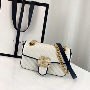 GUCCI GG MARMONT SHOULDER BAG<br>구찌 GG 마몬트 숄더백<br>[26x15x7cm 이태리가죽]