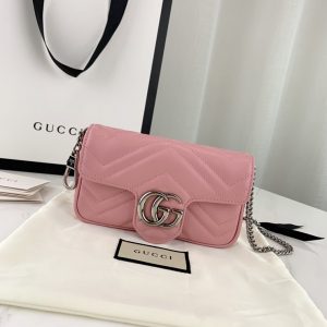 GUCCI GG MARMONT CHAIN BAG MINI<br>구찌 GG 마몬트 체인백 미니<br>[16.5x10x5cm 이태리소가죽]