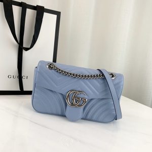 GUCCI GG MARMONT SHOULDER BAG<br>구찌 GG 마몬트 숄더백<br>[22x13x6cm 이태리가죽]