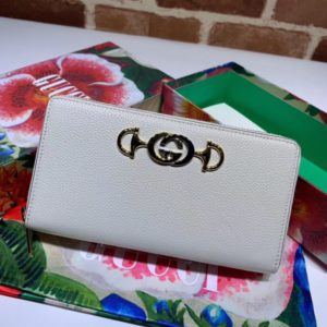 GUCCI ZUMI GRAINY LEATHER ZIP AROUND WALLET<br>구찌 주미 레더 집 어라운드 지갑<br><i>19x10cm</i>