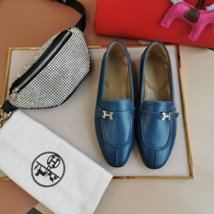 HERMES LEATHER LOAFER<br>에르메스 레더 로퍼<br><i>35-39 SIZE 이태리가죽</i>