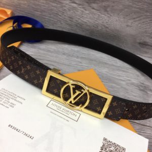 LOUIS VUITTON LV LOGO LEATHER BELT 루이비통 LV 로고 레더 벨트