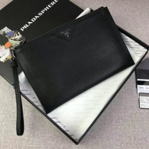 PRADA LEATHER CLUTCH BAG 프라다 가죽 클러치 백