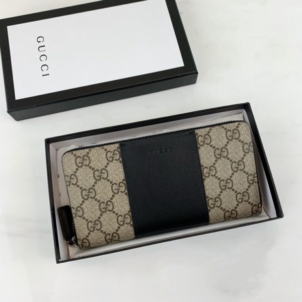 GUCCI GG SUPREME ZIPPER WALLET 구찌 GG 슈프림 지갑