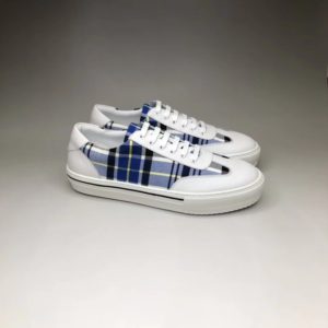 BURBERRY CHECK CANVAS AND SUEDE SNEAKERS 버버리 체크 앤 스웨이드 스니커즈