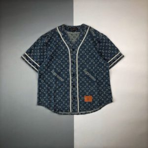 LOUIS VUITTON X SUPREME BASE BALL SHIRT 루이비통 X 슈프림 야구셔츠