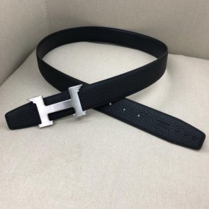 HERMES H LOGO LEATHER BELT<br>에르메스 H 로고 가죽 벨트<br><i>폭3.8cm 이태리소가죽</i>