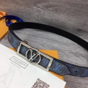 LOUIS VUITTON LV LOGO LEATHER BELT 루이비통 LV 로고 레더 벨트