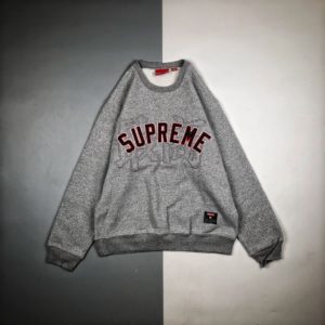 [SUPREME] 슈프림 간지 로고 크루넥 맨투맨 티셔츠 그레이 Supreme Kanji Logo Crewneck Heather Grey