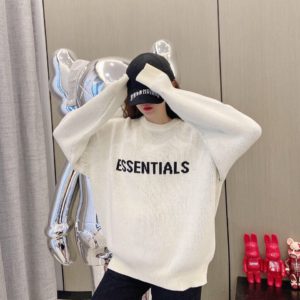 [FEAR OF GOD] 피어오브갓 에센셜 로고 긴팔 니트 크루넥 스웨터 FOG ESSENTIALS