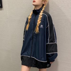 [BALENCIAGA] 발렌시아가 20FW 배색 잠금 인쇄 긴팔 재킷