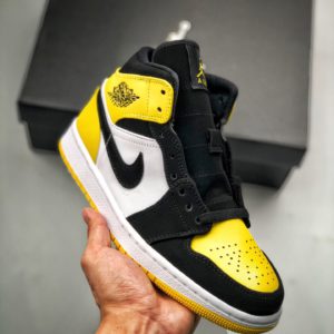 [NIKE] Air Jordan 1 Mid Yellow Toe Black 나이키 에어 조던 1 미드 옐로우 토 블랙