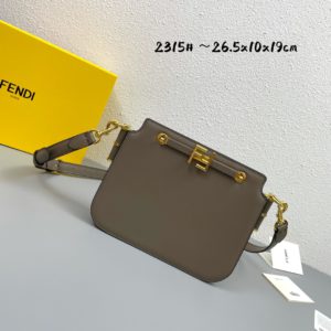 [FENDI] 펜디 터치 브라운 가죽백 크로스백 숄더백 TOUCH CROSSBODY BAG 8BT349