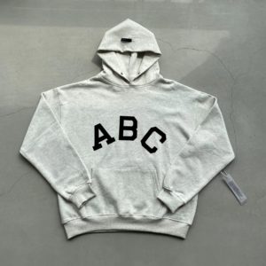 [FEAR OF GOD] 피어오브갓 FOG 시즌 7 메인라인 ABC 플로킹 레터 후드 그레이 스웨트셔츠