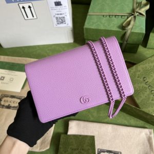 [GUCCI] 구찌 GG 마몽 미니 가죽 체인백 497985