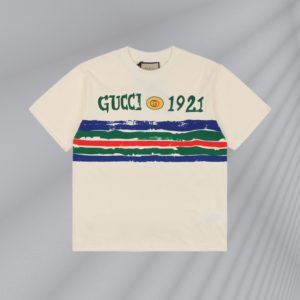 Gucci 23ss 1921 더블 G 그래피티 프린트 반팔 260g