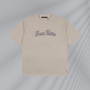 [LOUIS VUITTON] 루이비통 23ss 그레이 문자 자수 반팔 260g