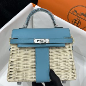 [Hermès] 에르메스 켈리 스위프트 Hermes Kelly Picnic Swift Wicker 20